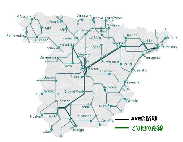 Renfe　路線図